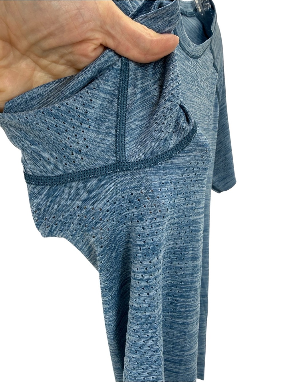 Lululemon Metal Vent Tech Short Sleeve Shirt w/Skull & Crossbones Small Blue - Picture 14 of 16
